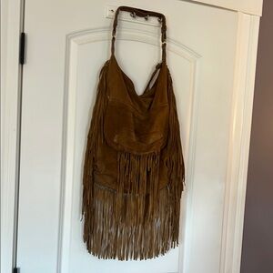 Brown Fringe Shoulder Bag